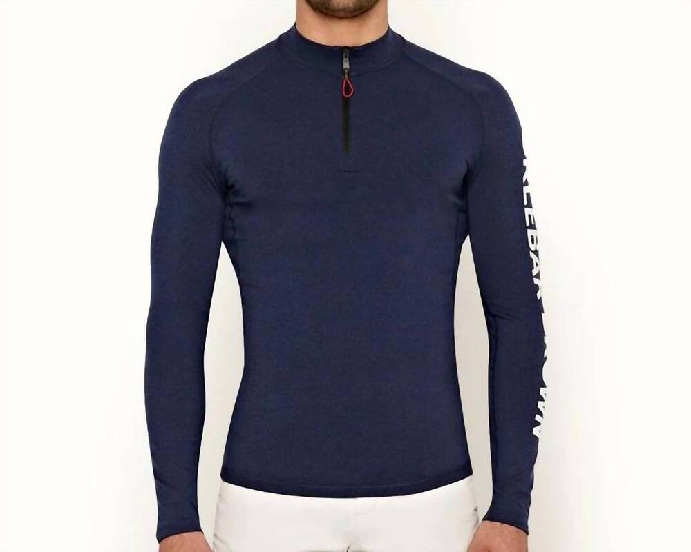 NEW ORLEBAR BROWN bray adventure half zip rash guard in navy